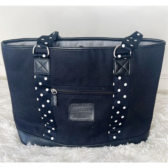 Pendleton Black Polka Dot Tote Shoulder Bag - Picture 1 of 6